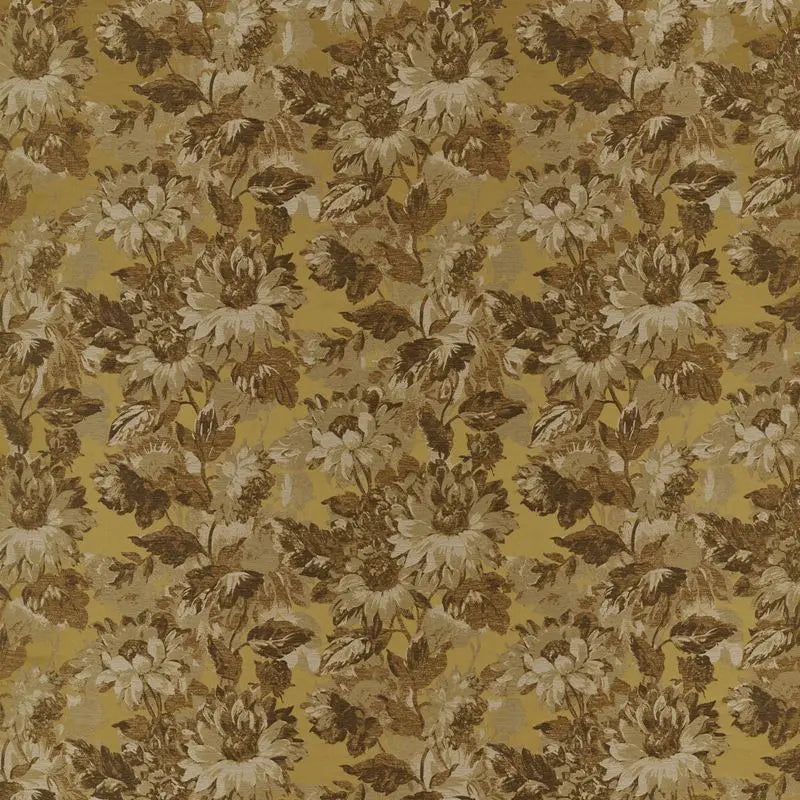 Clarke and Clarke Fabric F1662-1 Sunforest Ochre Jacquard