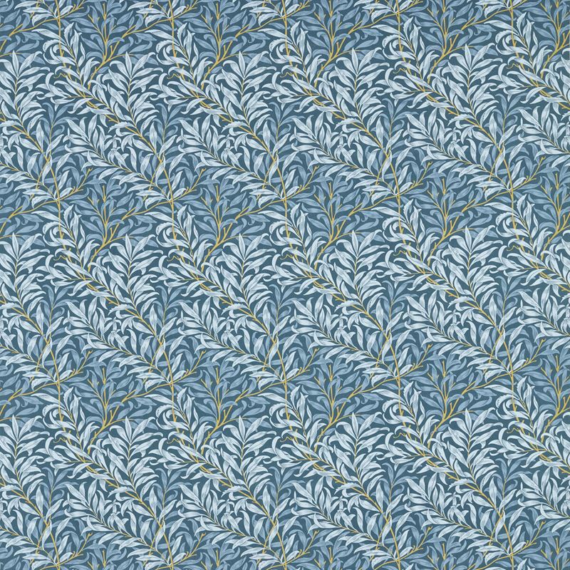 Clarke and Clarke Fabric F1679-1 Willow Boughs Denim