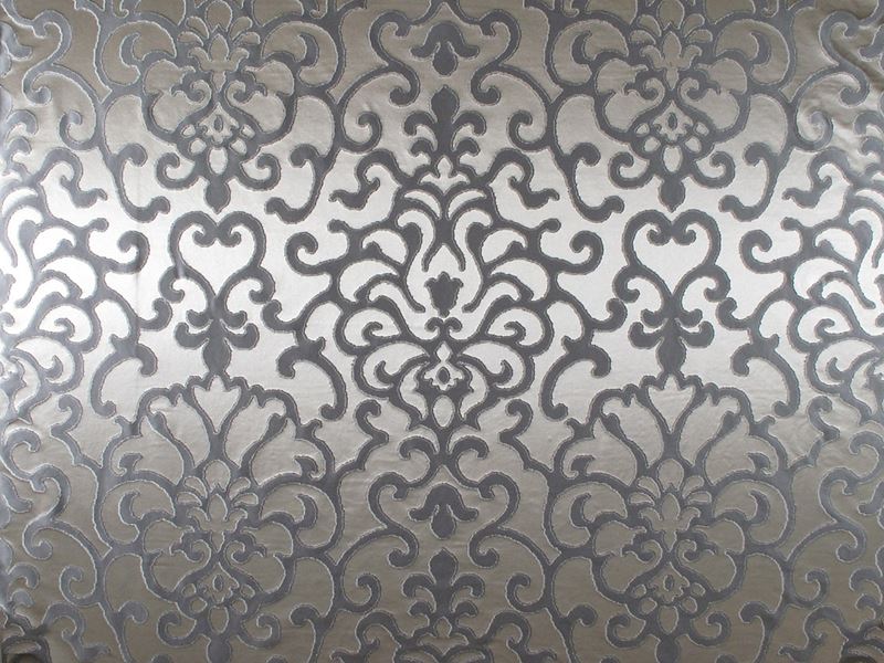 Scalamandre Fabric F3 3616DAMA Galleria Colonna Damasco Grey