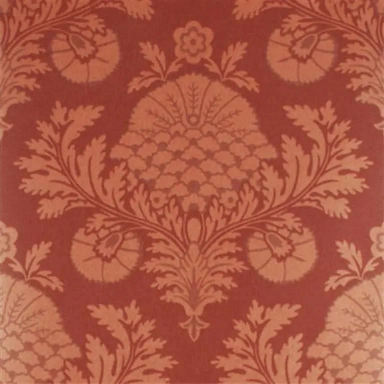 Mulberry Wallpaper FG052.M29 Palace Damask Copper/Red