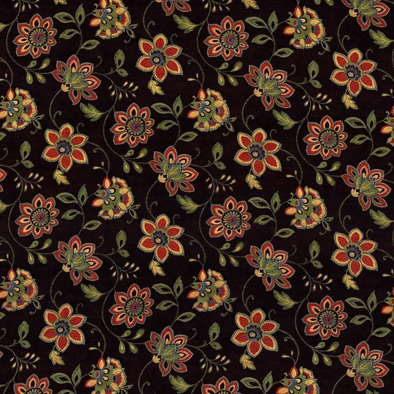 Kasmir Fabric Floral Essence Noir