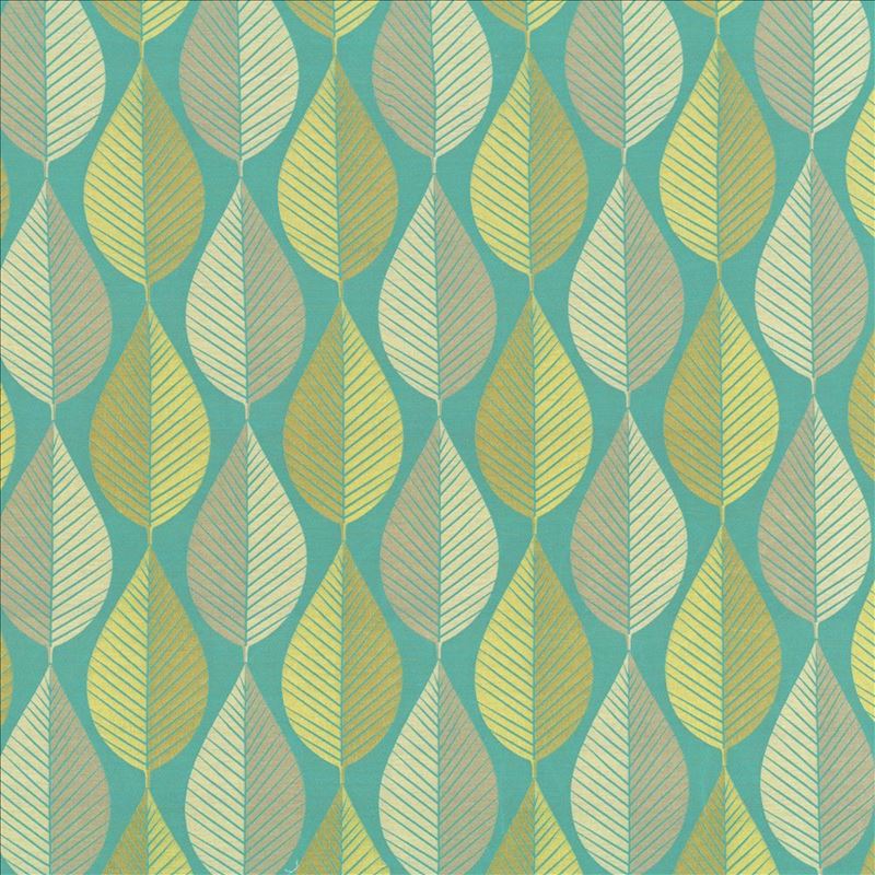 Kasmir Fabric Foliage Tour Turquoise