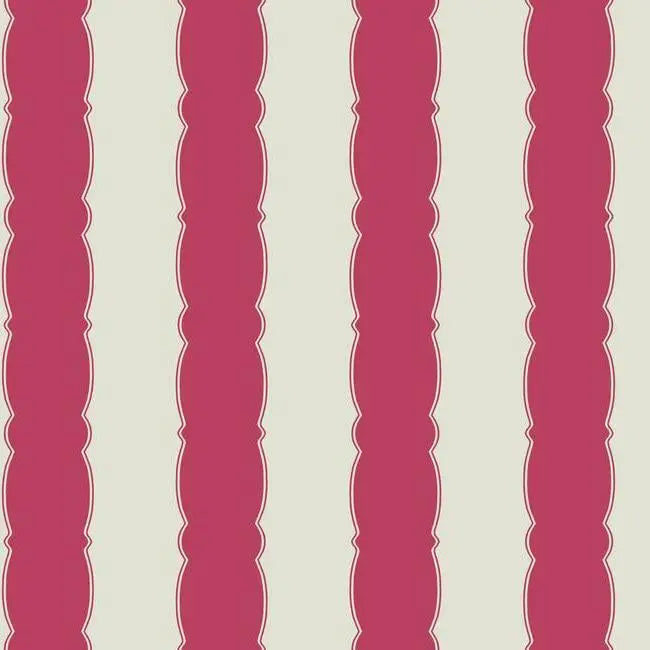 York GR6011 Scalloped Stripe Wallpaper