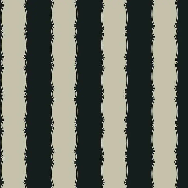 York GR6015 Scalloped Stripe Wallpaper