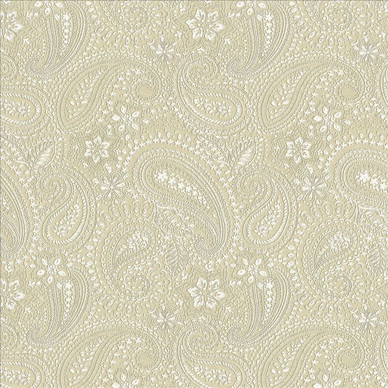 Kasmir Fabric Graphic Paisley White