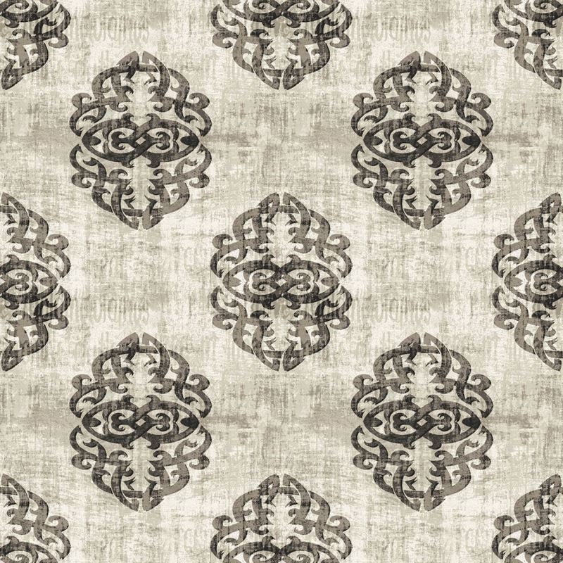 RM Coco Fabric Guinevere Damask Coffee Bean