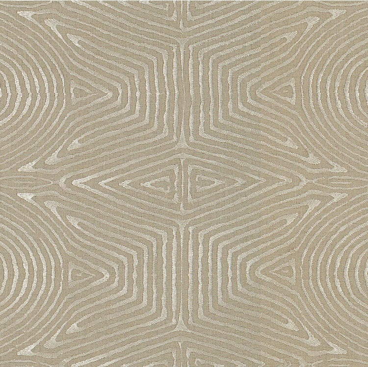 Groundworks Fabric GWF-3708.1611 Julia Emb Flax/Silver