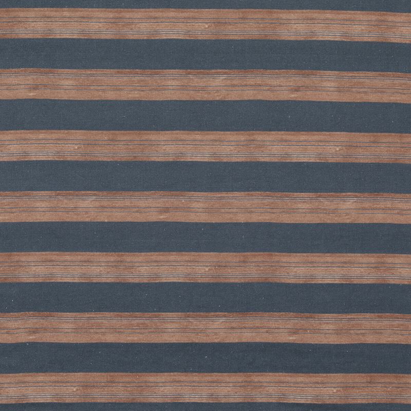 Groundworks Fabric GWF-3724.524 Askew Sienna/Navy