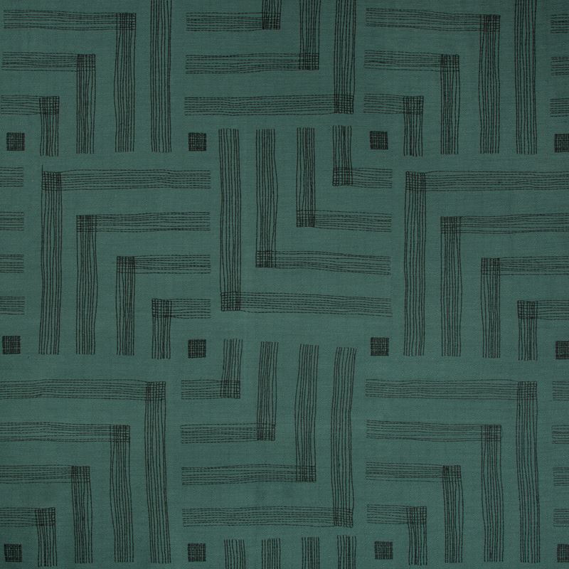 Groundworks Fabric GWF-3726.358 Pastiche Spruce/Jet