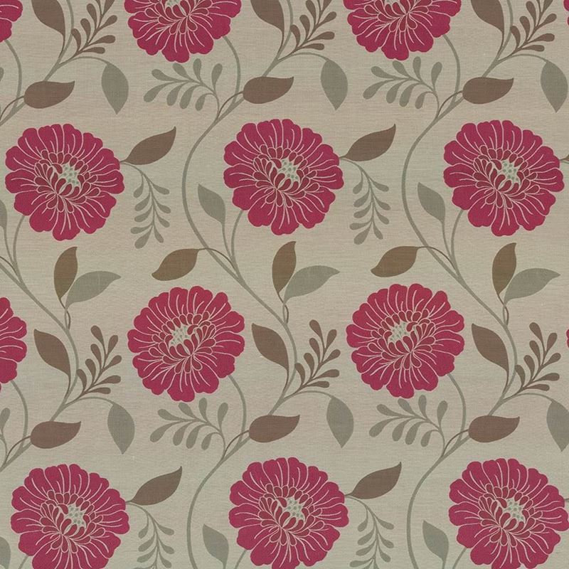 Kasmir Fabric Hedgerow Floral Cranberry