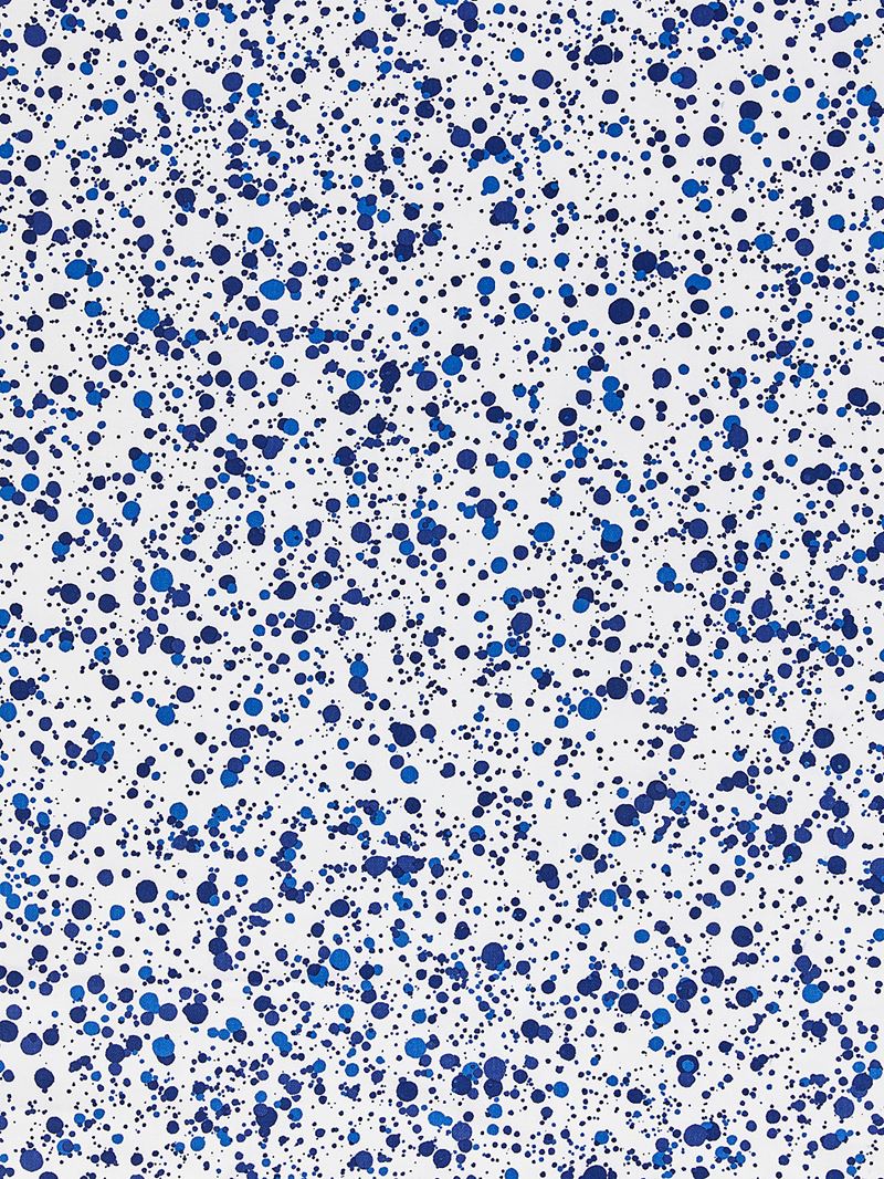 Scalamandre Fabric HN 000NF0153 Spatter Cotton Print Navy On White