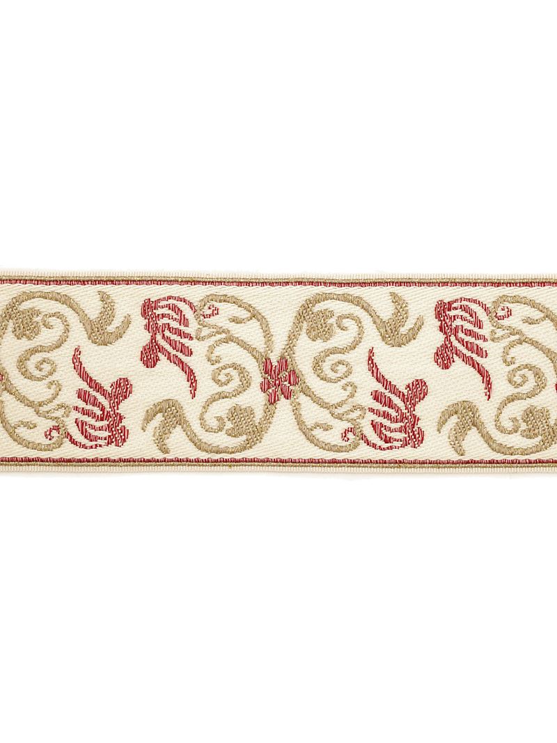 Scalamandre Fabric LA 30571111 Siecle Grimm Braid Raspberry