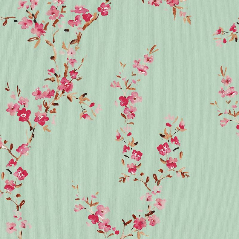 RM Coco Fabric Manchurian Blossoms Celadon