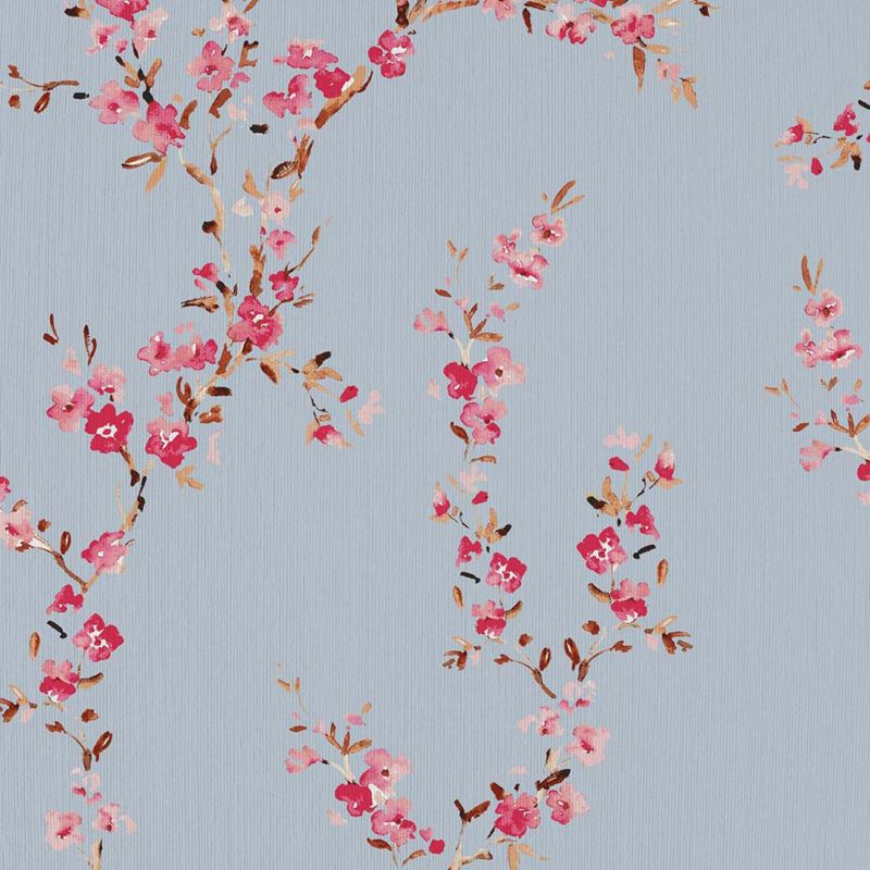 RM Coco Fabric Manchurian Blossoms Wedgewinkle