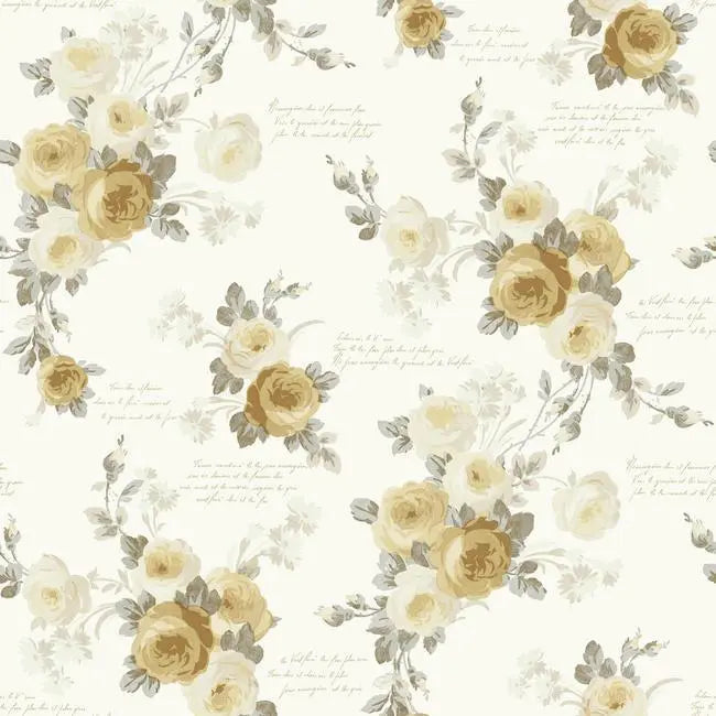 York Wallpaper MH1527 Heirloom Rose