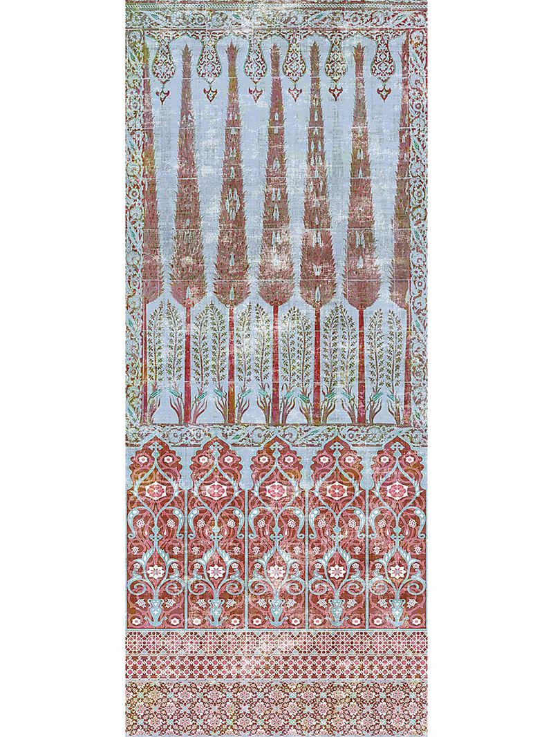 Scalamandre Fabric N4 1015TO1C Topkapi Garden Cotton Garden Turquoise