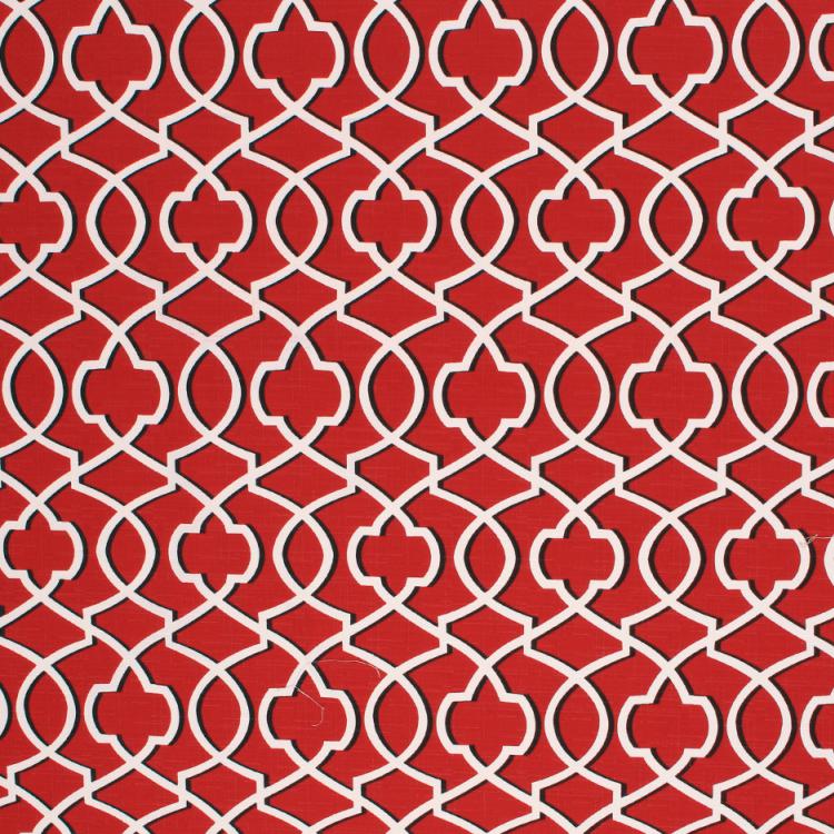 RM Coco Fabric Nassau Trellis IO Carmine Red