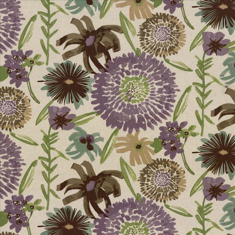 Kasmir Fabric Painterly Garden Thistle