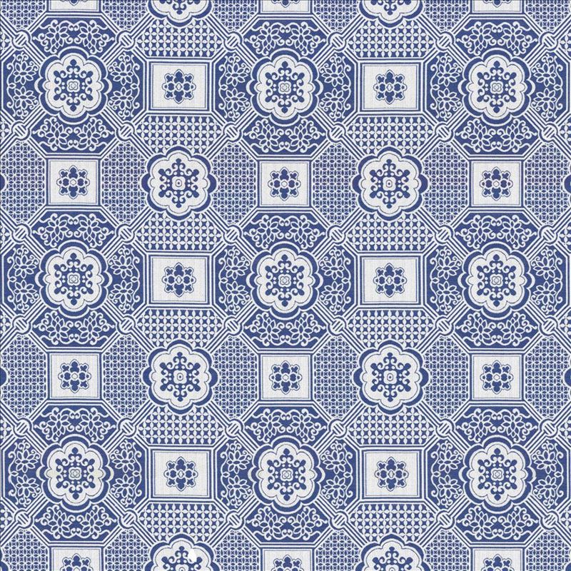 Kasmir Fabric Palatial Maze Blue Jay