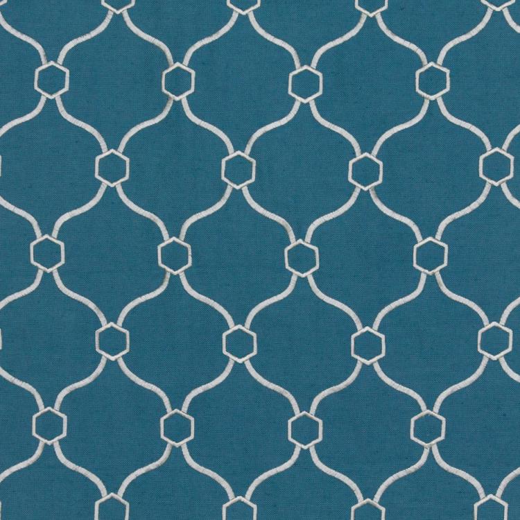 RM Coco Fabric Picardie Trellis Turquoise