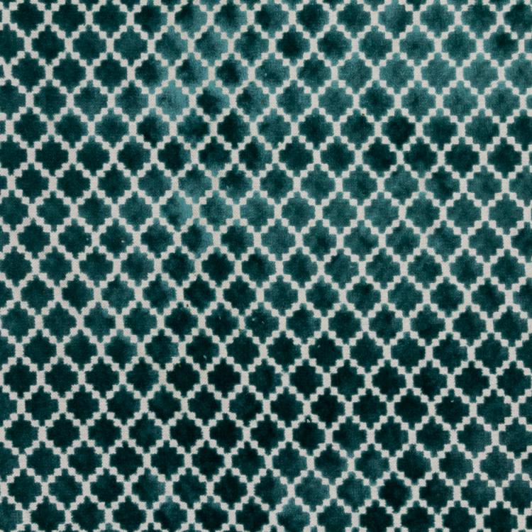 RM Coco Fabric Pique Trellis Turquoise