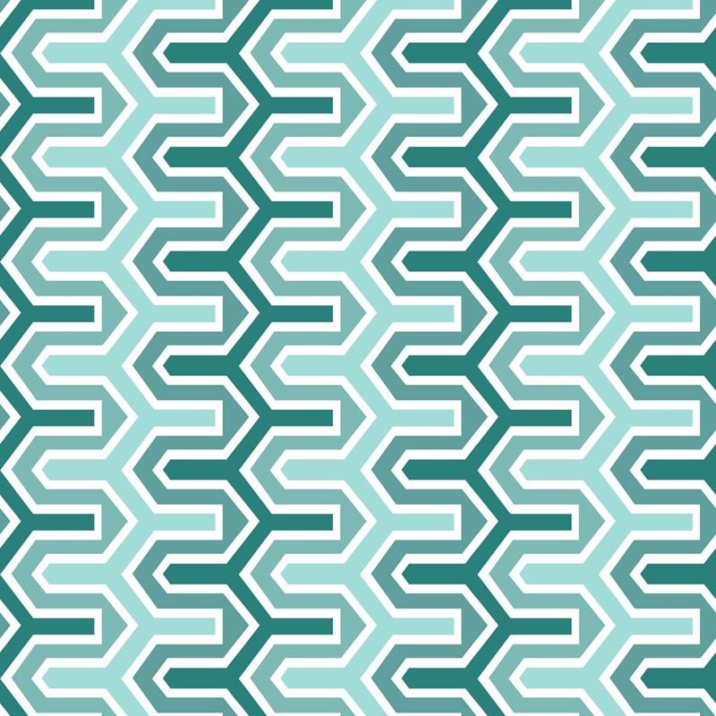 RM Coco Fabric Rickety Rac Stripe Sea Mist