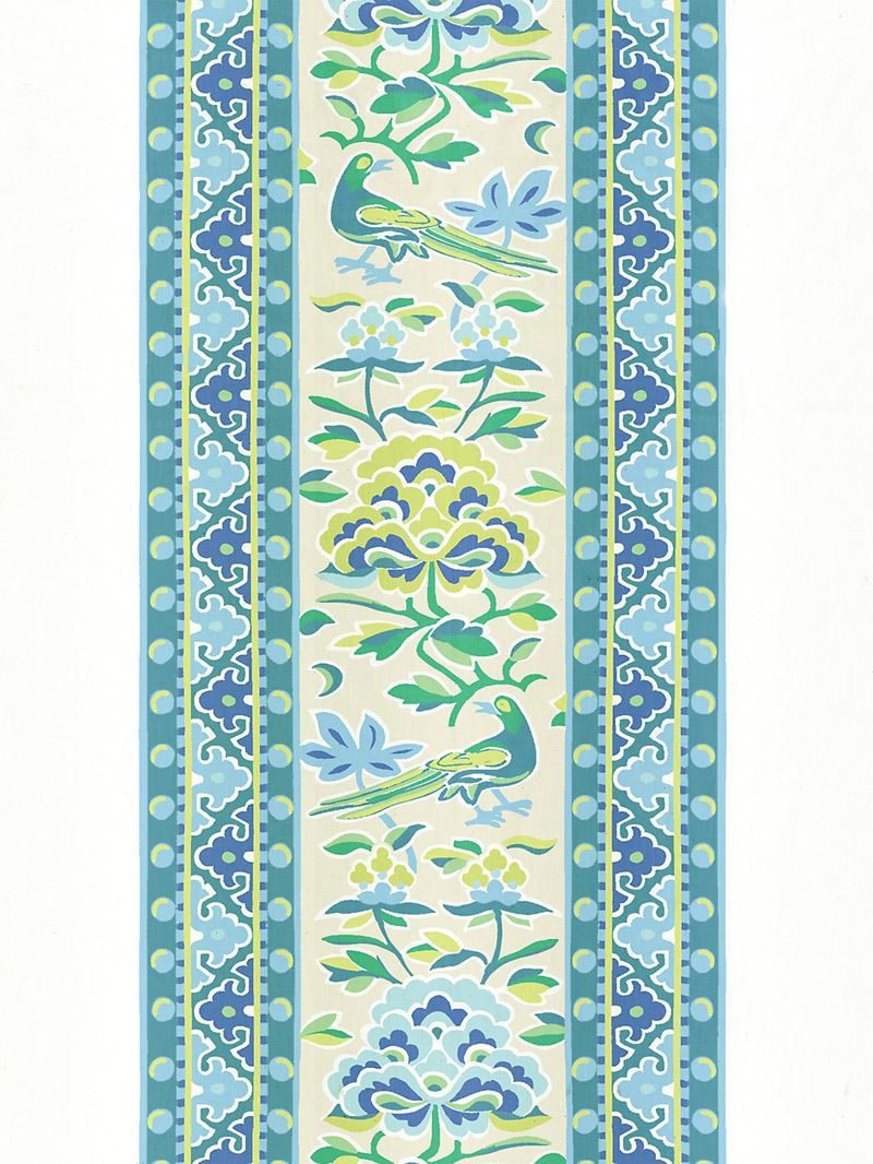Scalamandre Fabric SC 000116613 Royal Peony Linen Print Coastal