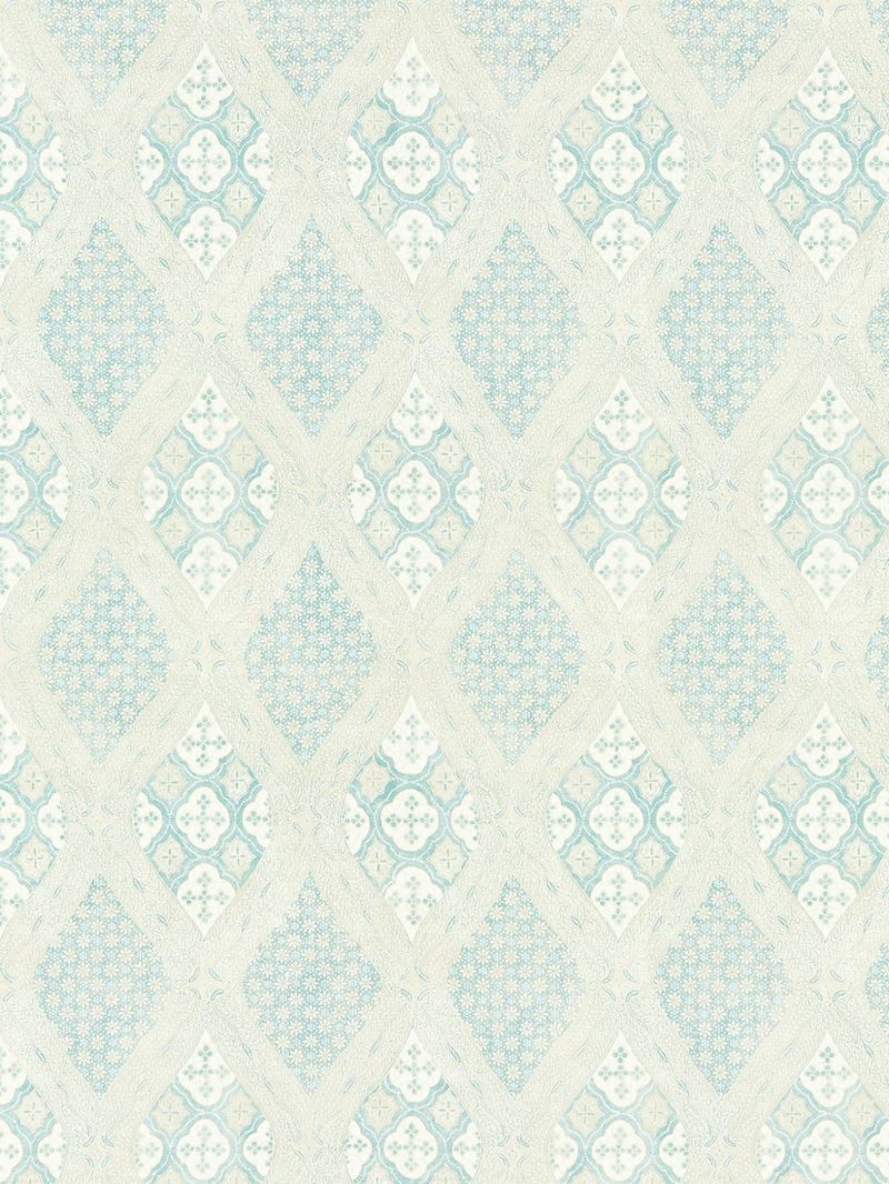 Scalamandre Fabric SC 000116626 Farrah Print Misty Island