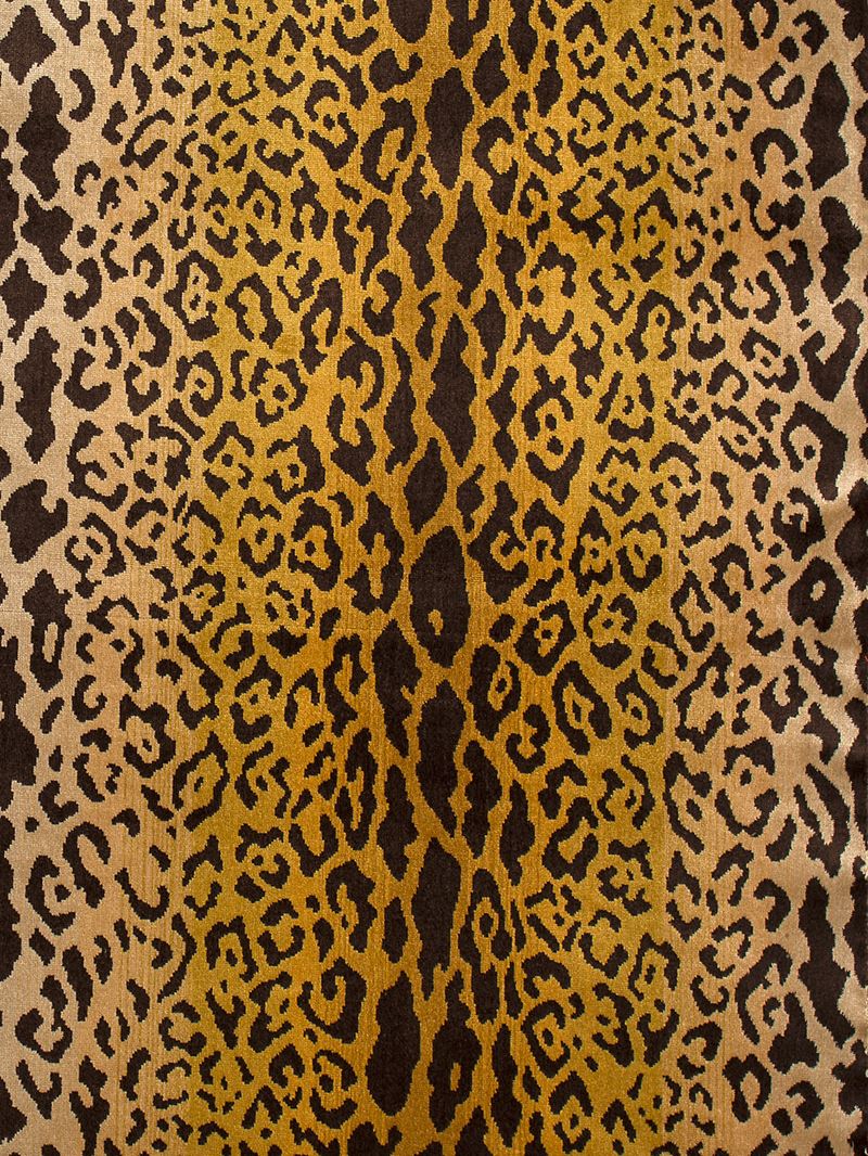 Scalamandre Fabric SC 000126168MM Leopardo Ivory Gold & Black