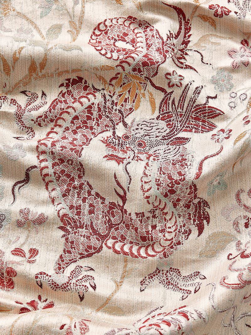 Scalamandre Fabric SC 000127327 Dragon Tableau Winter Rose
