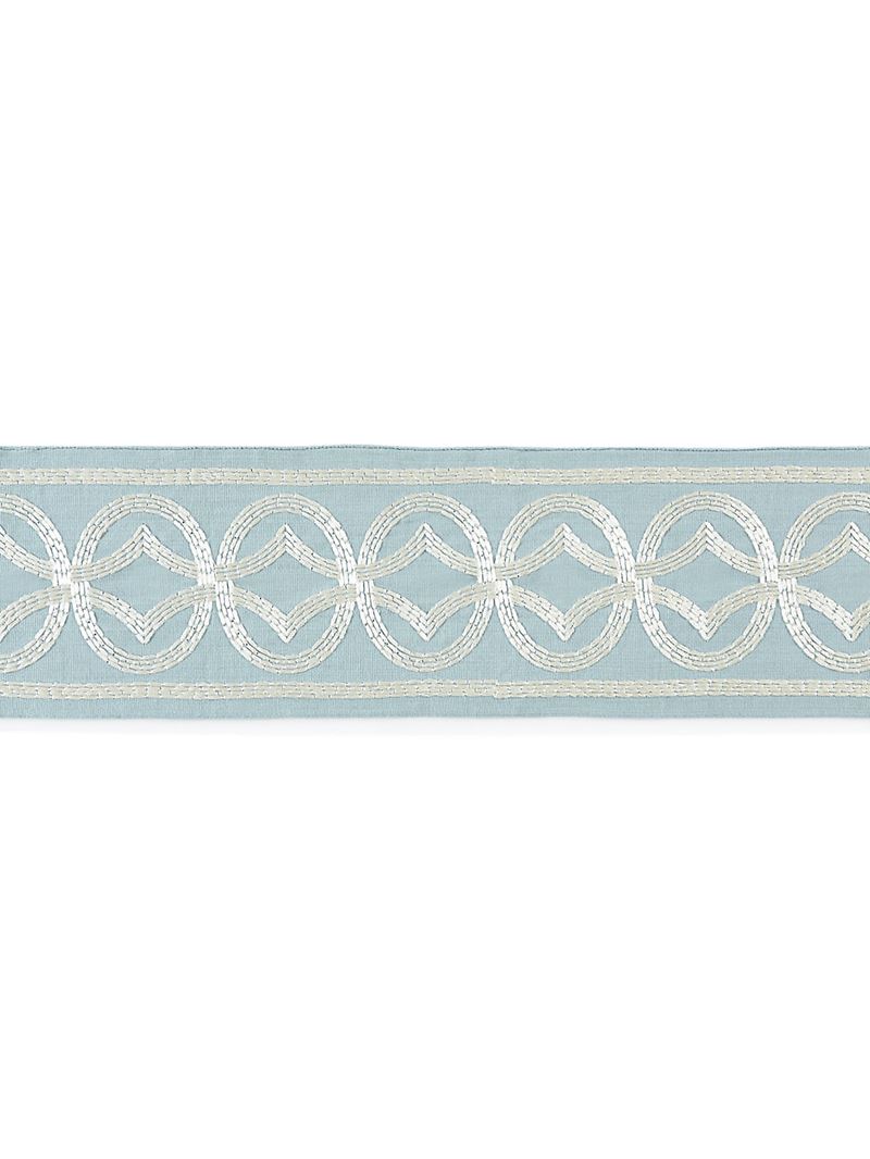 Scalamandre Fabric SC 0002T3305 Athena Embroidered Tape Sky