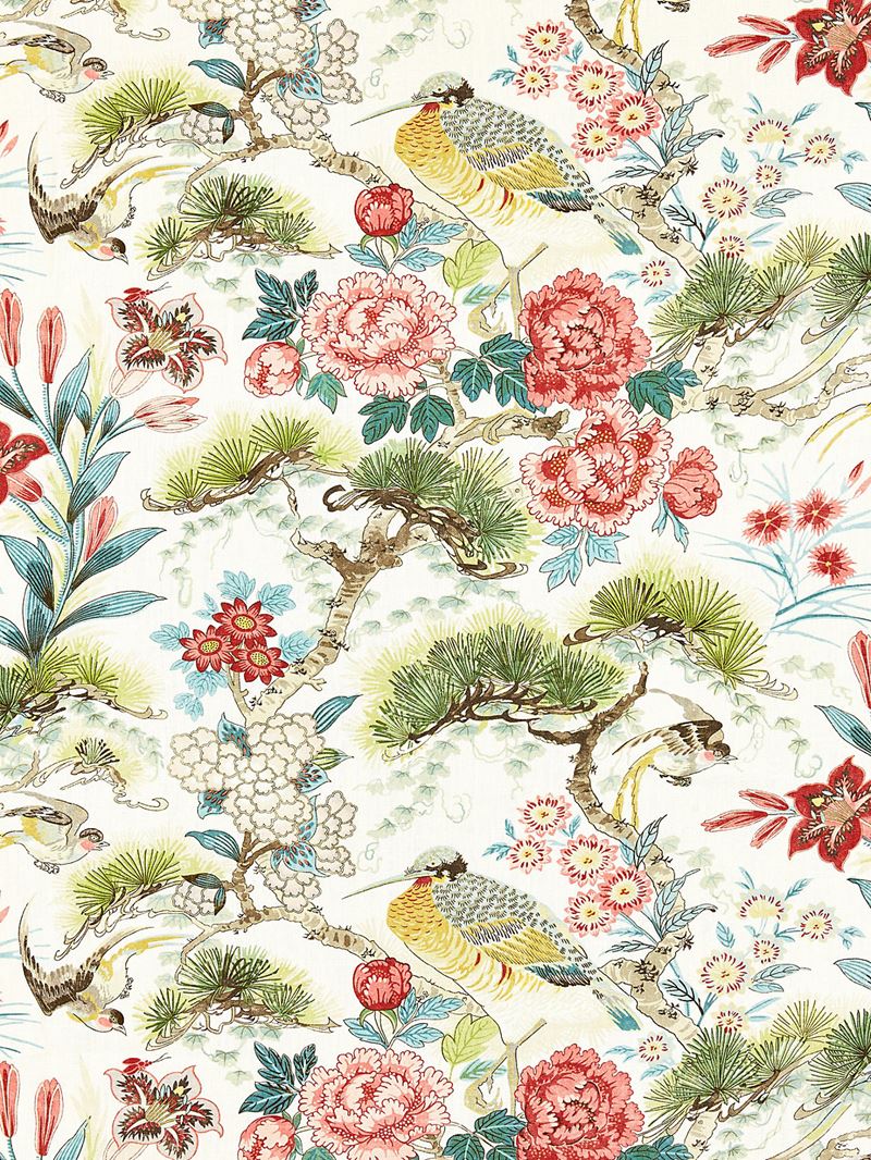 Scalamandre Fabric SC 000316601 Shenyang Linen Print Bloom