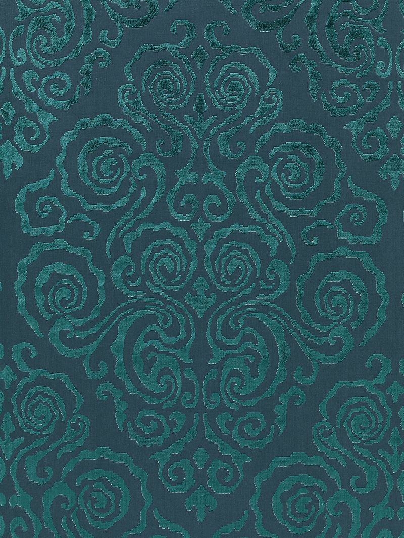 Scalamandre Fabric SC 000327219 Cirrus Velvet Damask Emerald
