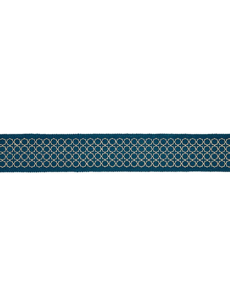 Scalamandre Fabric SC 0003T3289 Seville Embroidered Tape Peacock