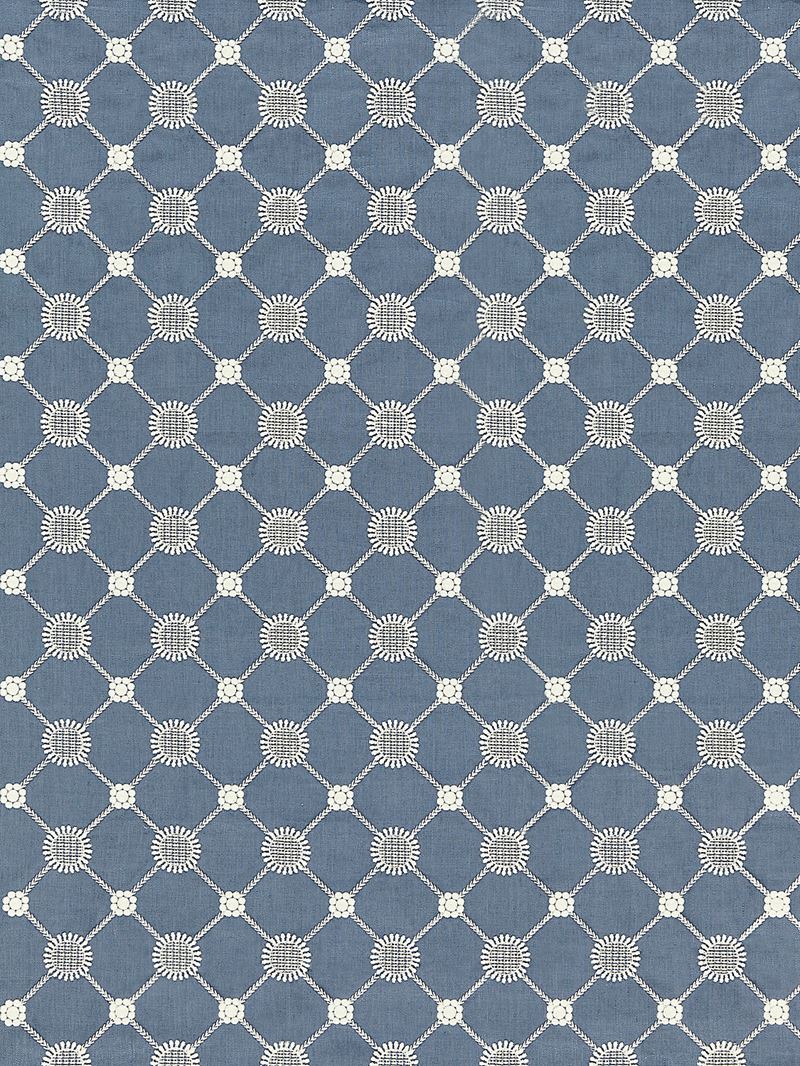 Scalamandre Fabric SC 000427161 Gustavian Diamond Copenhagen Blue