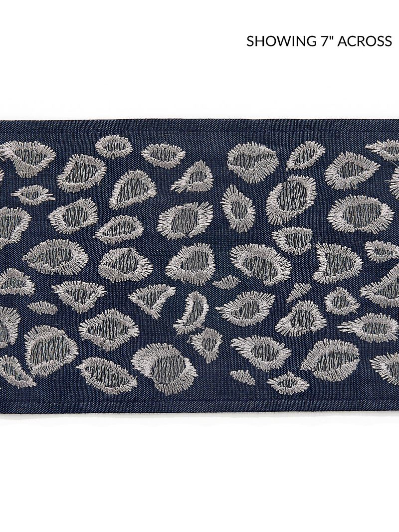 Scalamandre Fabric SC 0004T3334 Catwalk Embroidered Tape Midnight