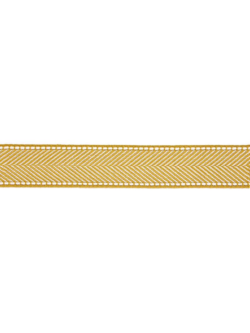 Scalamandre Fabric SC 0007T3285 Montauk Herringbone Tape Brass