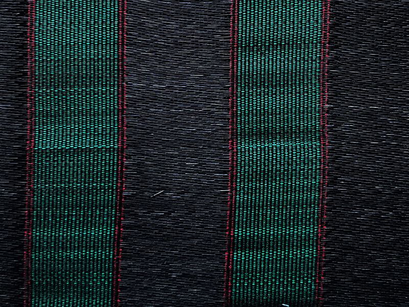 Scalamandre Fabric SK 0142D605 Diluvial Horsehair Green / Black / Red