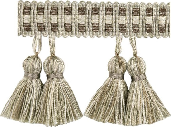 Kravet Basics Trim T30584.106 Paired Tassels Platinum